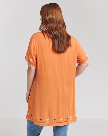 Joe Browns Exquistite Embroided Crinkle Tunic
