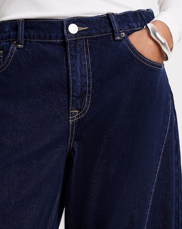 Simply Be Indigo Voluminous Barrel Leg Jean