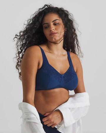 Pretty Secrets (2 Pack) New Sarah Cotton Non Wired Bras (B-G) Navy/Blush