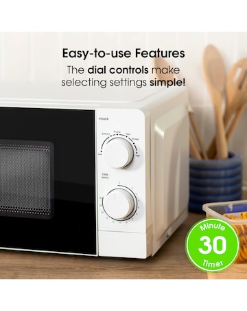 Abode 20 Litre White Manual Microwave