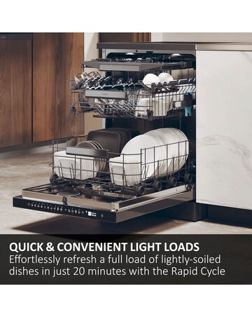 Install - Haier i-Pro Shine Series7 XF4A4M0W80 Dishwasher 14 Place White