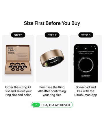 Ultrahuman Ring AIR Bluetooth Smart Ring - Brushed Rose Gold - Size 6