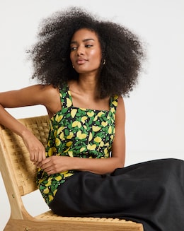 Simply Be Lemon Print Square Neck Cami