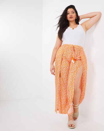 Printed Side Split Trouser