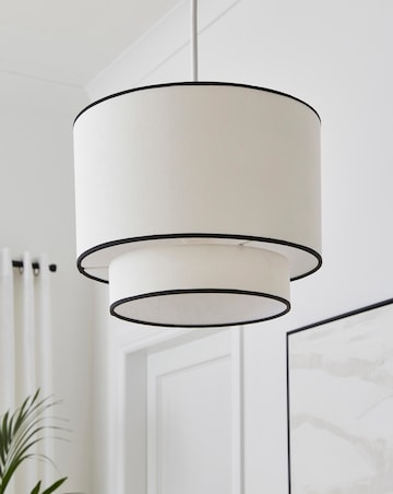 Elizabeth Two Tier Black Trim Shade 30cm