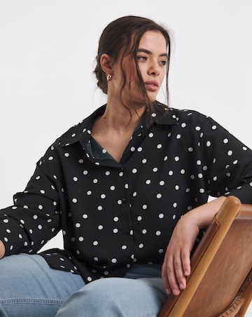 Simply Be Spot Print Long Sleeve Value Shirt