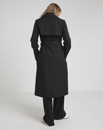 Black Essential Clean Trench Coat
