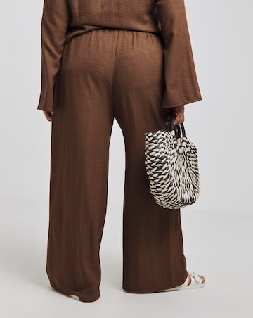 Chocolate Relaxed Wide Leg Trousers