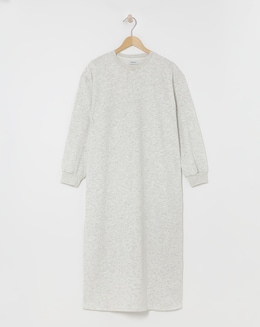 Grey Diamante Sweat Dress