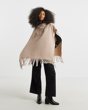 Fringe High Neck Cape