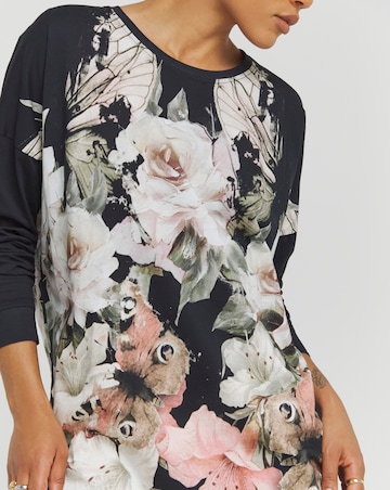Religion Rose Graphic Print Jersey Dress