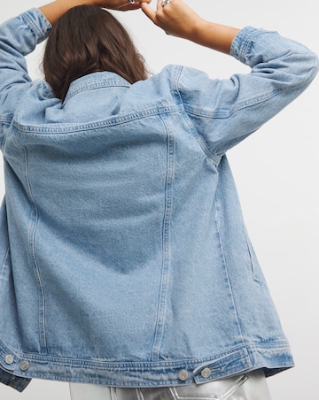 Light Wash Brooched Embellished Jacket