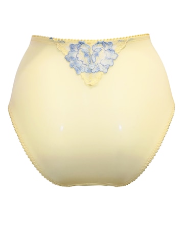 Pour Moi Sofia High Waist Deep Knicker Lemon/Blue