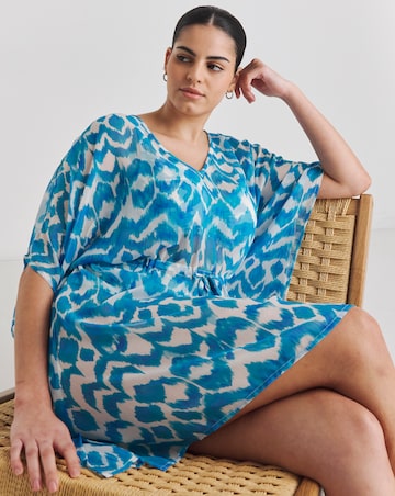 Ikat Print Beach Kaftan