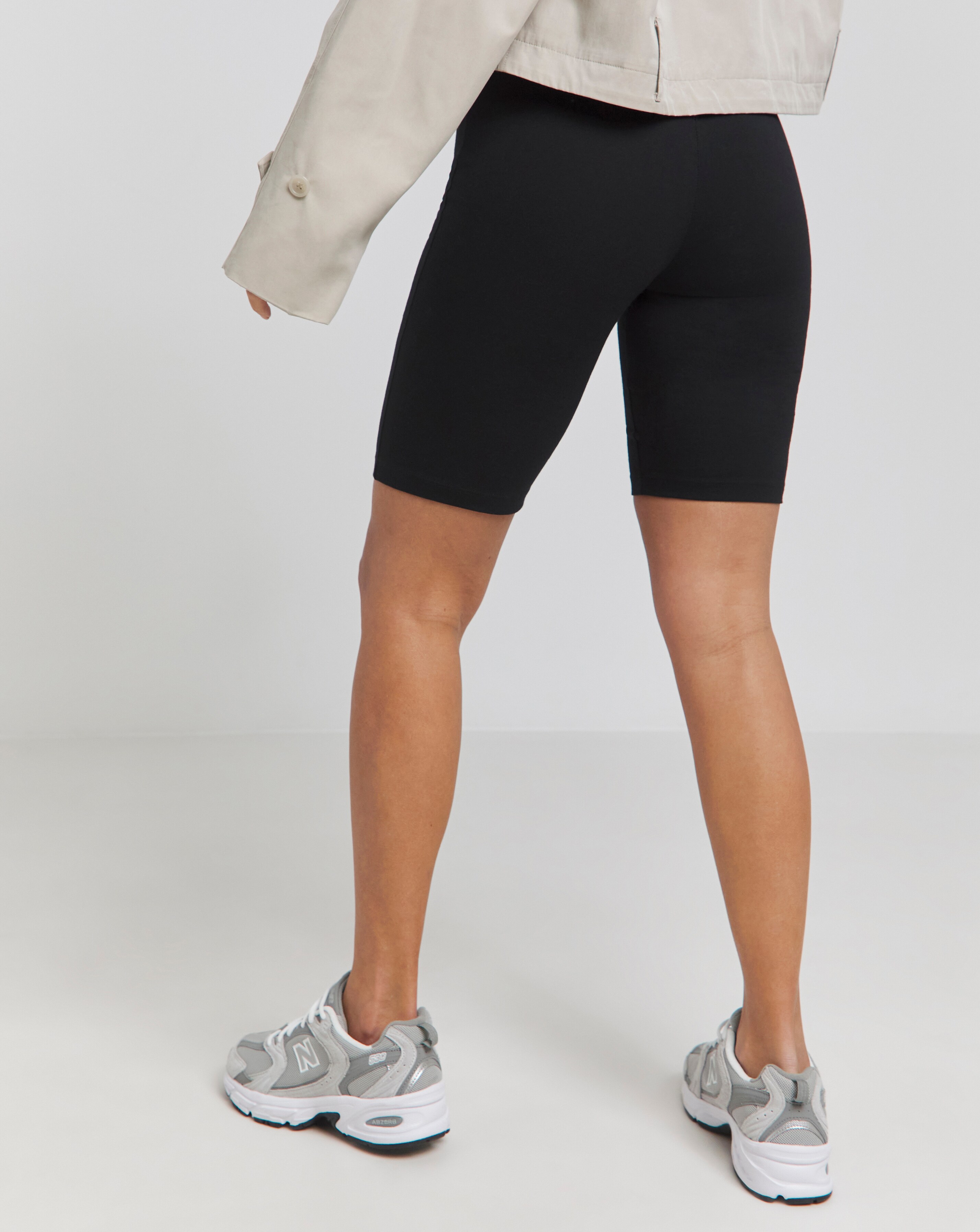 Black jersey mini cycling shorts deals