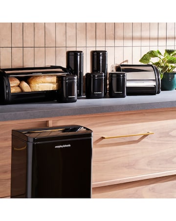 Morphy Richards Black 30L Rectangular Bin