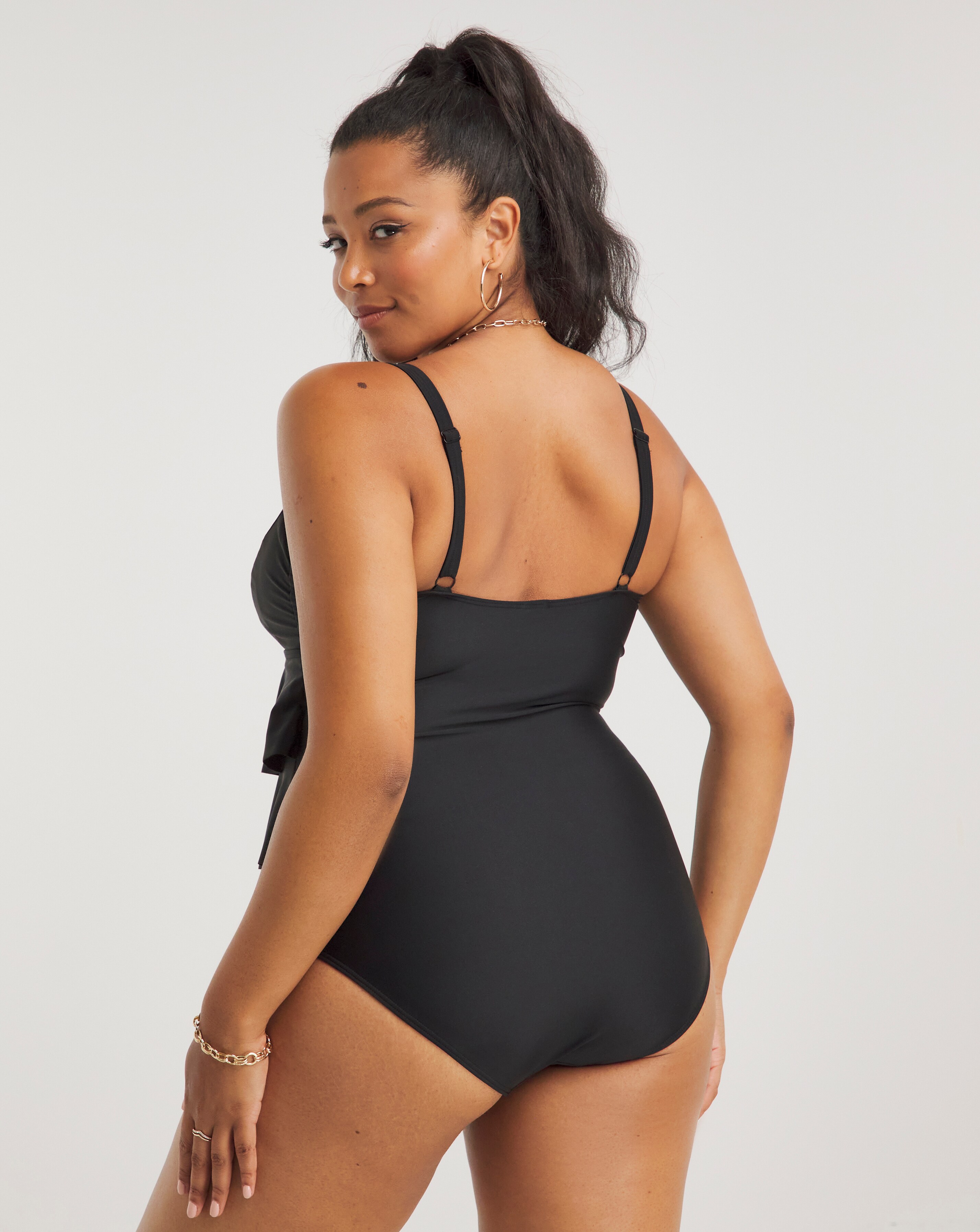MAGISCULPT Illusion Ruffle Tummy Control Swimsuit Simply Be