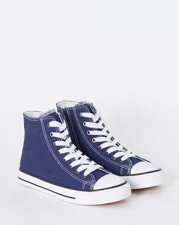 Nancy Hi Top Canvas Trainers - Extra Wide Fit (EEE)