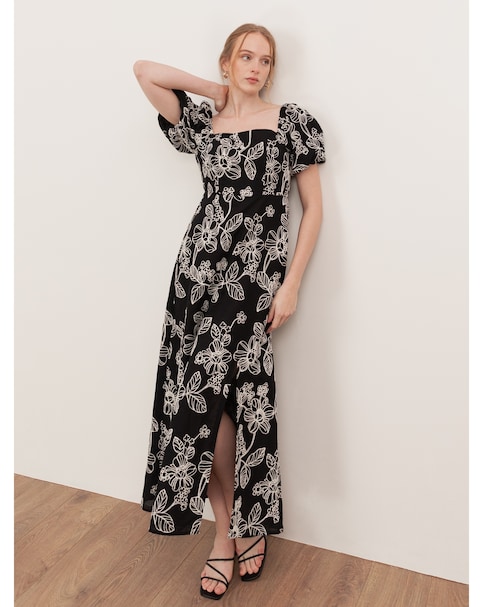 Lovedrobe Embroidered Midaxi Dress