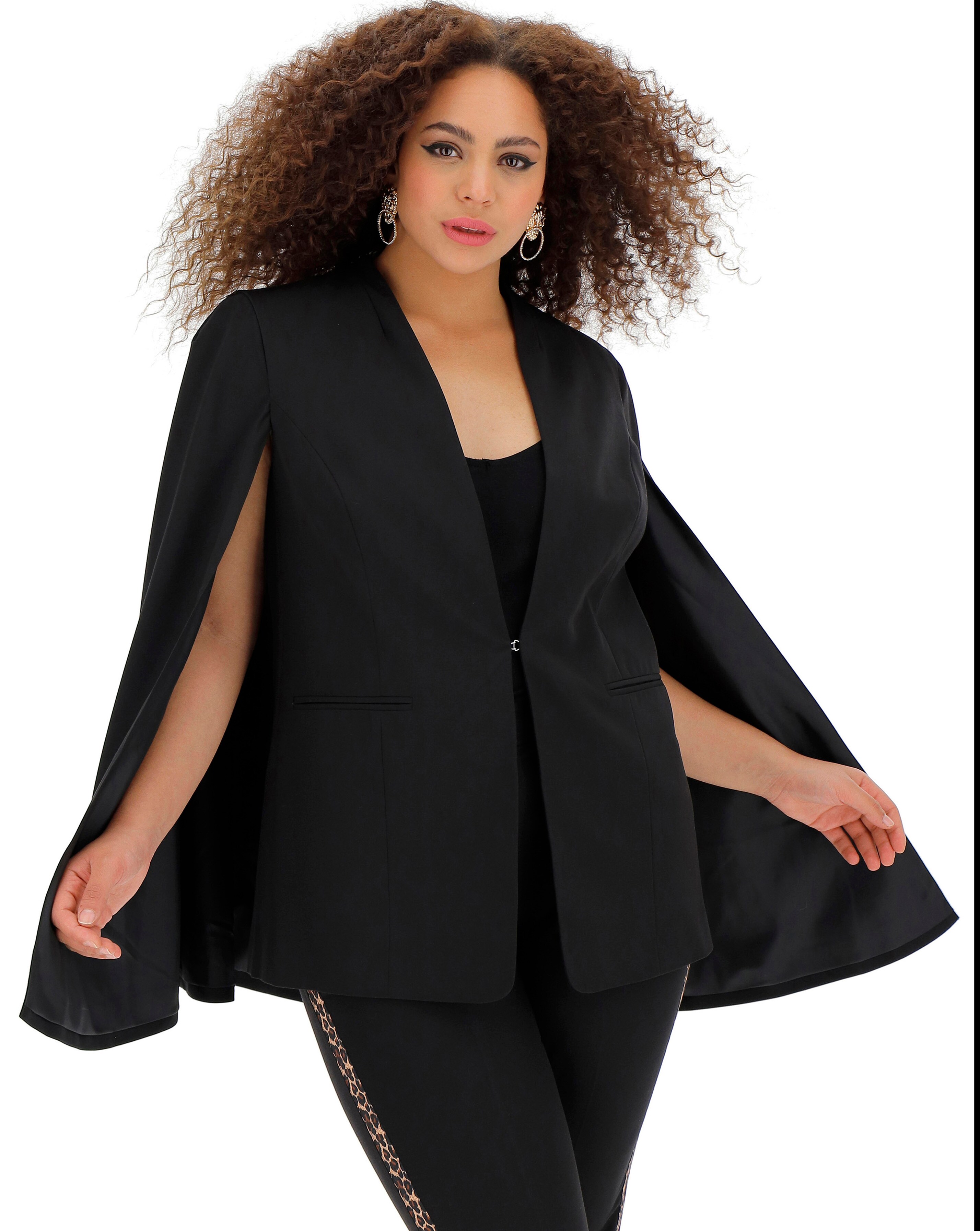 Black Cape Blazer Simply Be