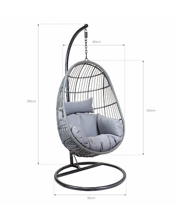 Charles Bentley Rattan Egg Swing Chair