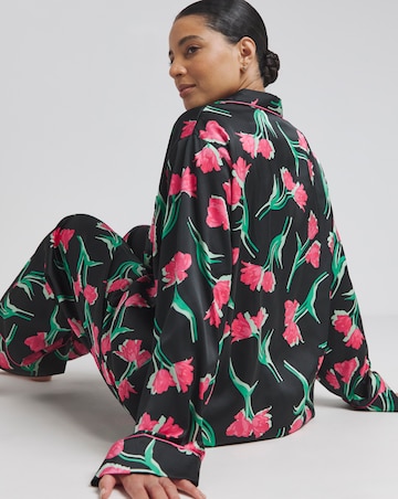 Nobodys Child Satin Revere Long Sleeve PJ Set