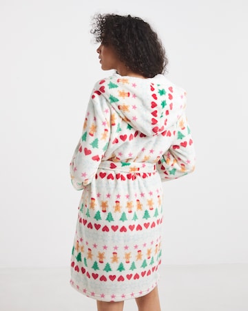 Pretty Secrets Christmas Fair Isle Dressing Gown