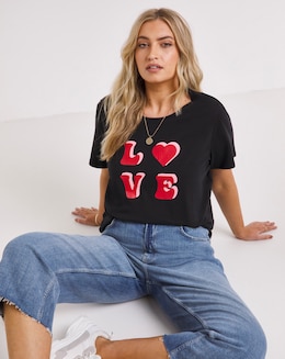 Black Love Slogan Tee