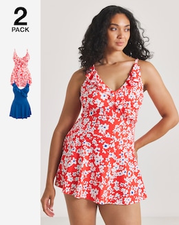 Value 2 Pack Ruffle Swimdresses