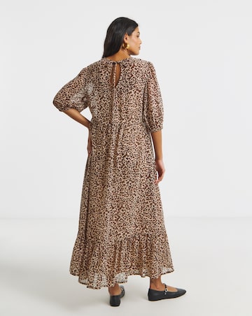 Simply Be Leopard Print Georgette Maxi Dress