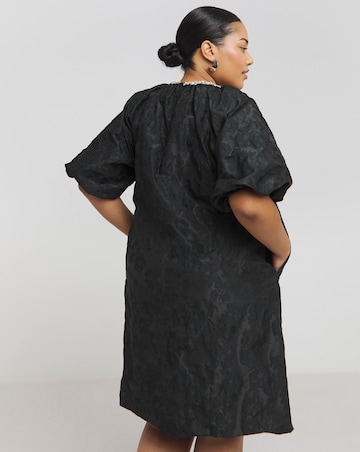 Joanna Hope Jacquard Shift Dress With Diamante Trim