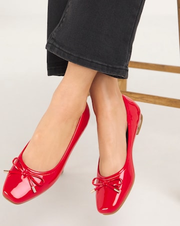 Eva Square Toe Ballerina Shoes Wide E Fit Simply Comfort