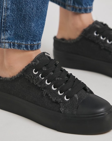Bowie Raw Edge Slip on Trainers - Extra Wide Fit (EEE)