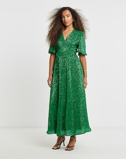 Flounce London Sequin Maxi Dress