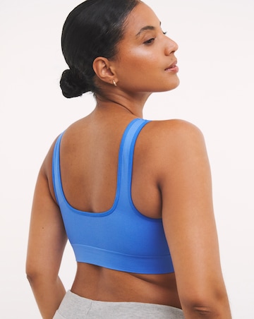 Pretty Secrets 3 Pack Plain Comfort Tops Fits Up To D - Blue/Pink/Grey