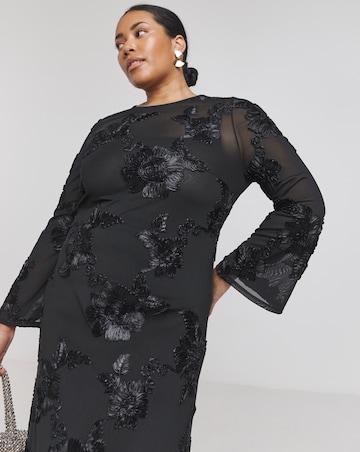 Joanna Hope MAGISCULPT Textured Mesh Column Dress