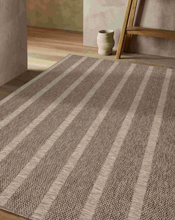 Indoor Outdoor Natural Stripe Rug