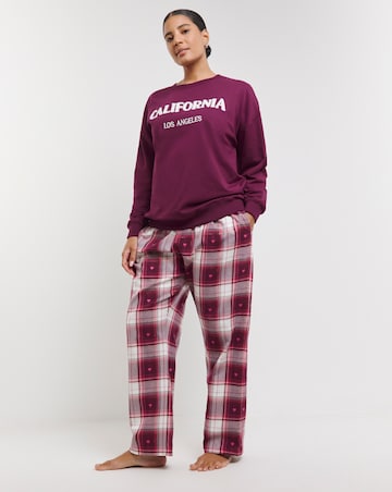 Sweatshirt With Woven Pyjama Bottom