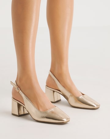 Henrietta Flexi Sole Block Heel Slingback Shoe Extra Wide EEE fit