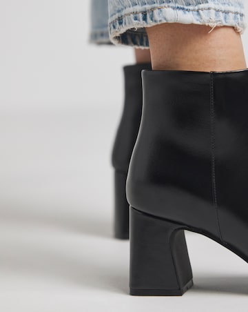Loise Block Heel Ankle Boots - Wide Fit (E)