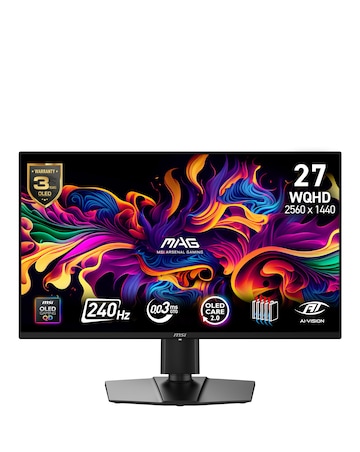 MSI MAG 274QP QD-OLED X24 26.5in Wide Quad HD 280Hz OLED Gaming Monitor