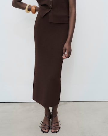 Mango Chocolate Midi Skirt