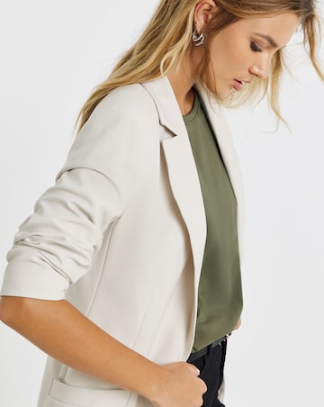 Neutral Single Breasted Blazer