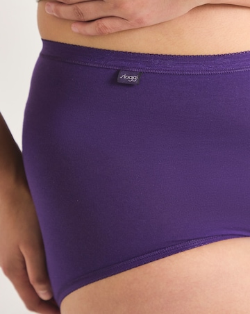 Sloggi (3 Pack) Cotton Basic Maxi Knickers Purple Mix