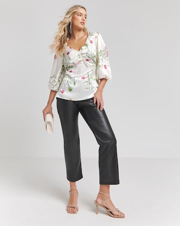 Joanna Hope Ruched Front Blouse