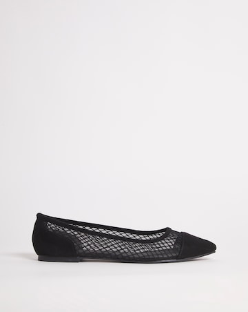 Cecily Net Ballerina Shoes - Wide Fit (E)