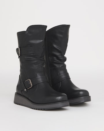 Heavenly Feet Hannah Buckle Boots Ex Wide Fit