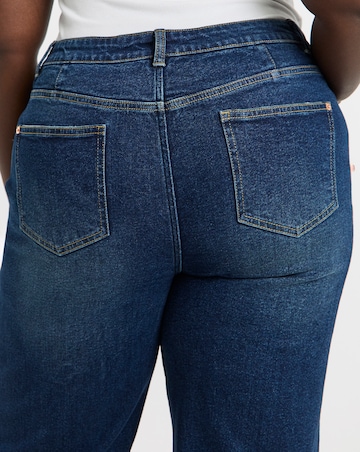 99 1 Indigo Comfort Stretch Slouchy Wide Leg Jeans