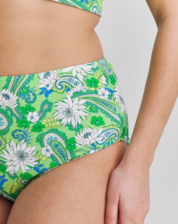 Joe Browns Paisley Print Bikini Bottoms Green Multi