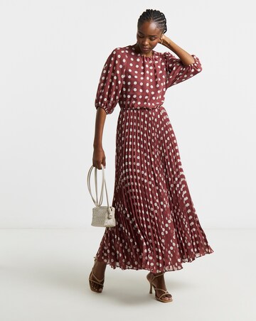 Joanna Hope Printed Maxi Dress With Pleated Panel